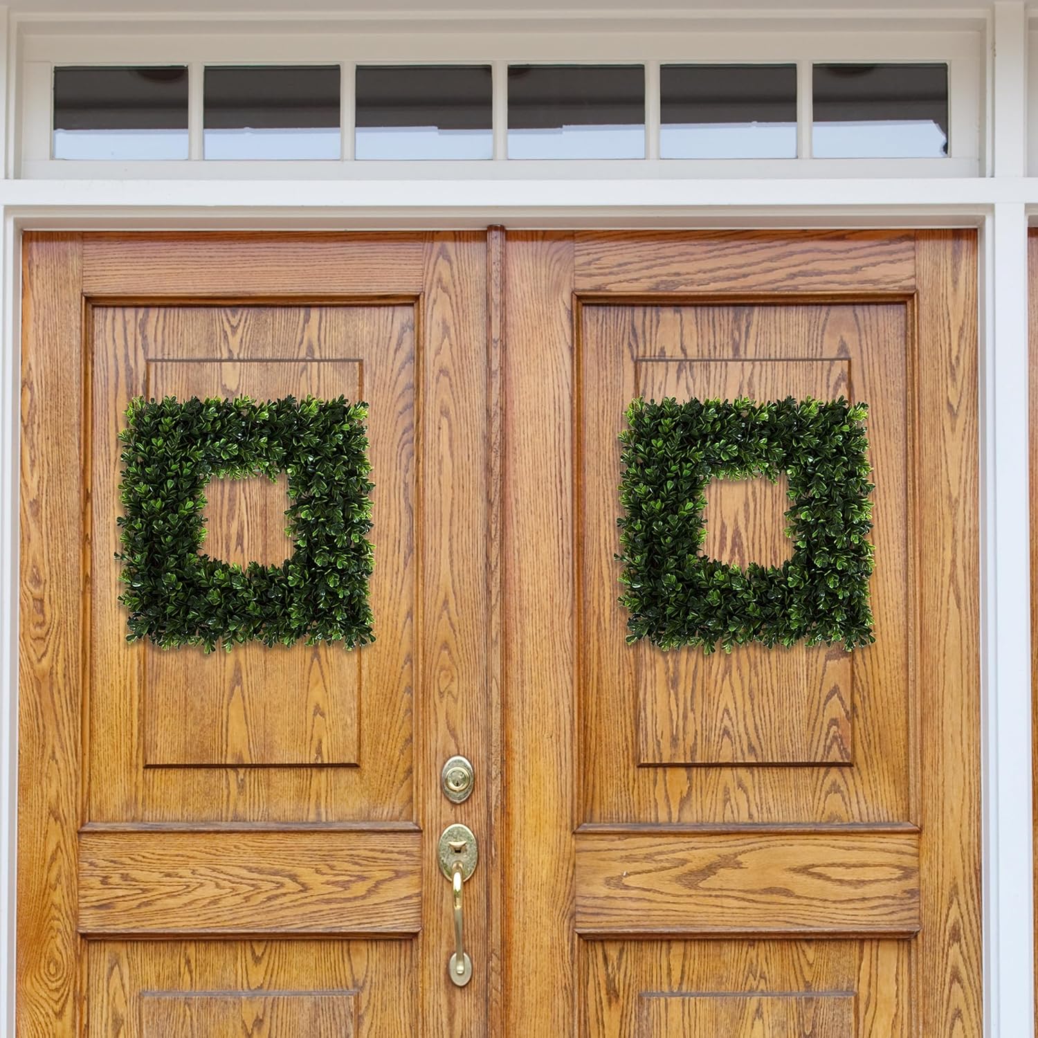 165-Inch Boxwood Wreath - UV Resistant Artificial Wreath for Front Door