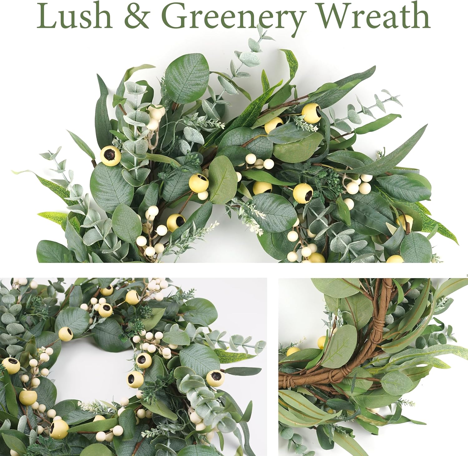 HomeKaren 22 Inch Front Door Wreath
